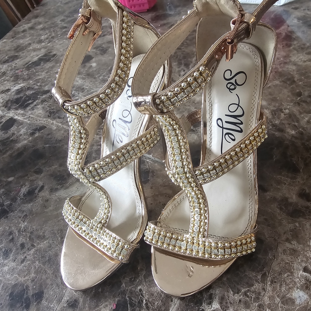 So Me Glittering Gold Women's Heels